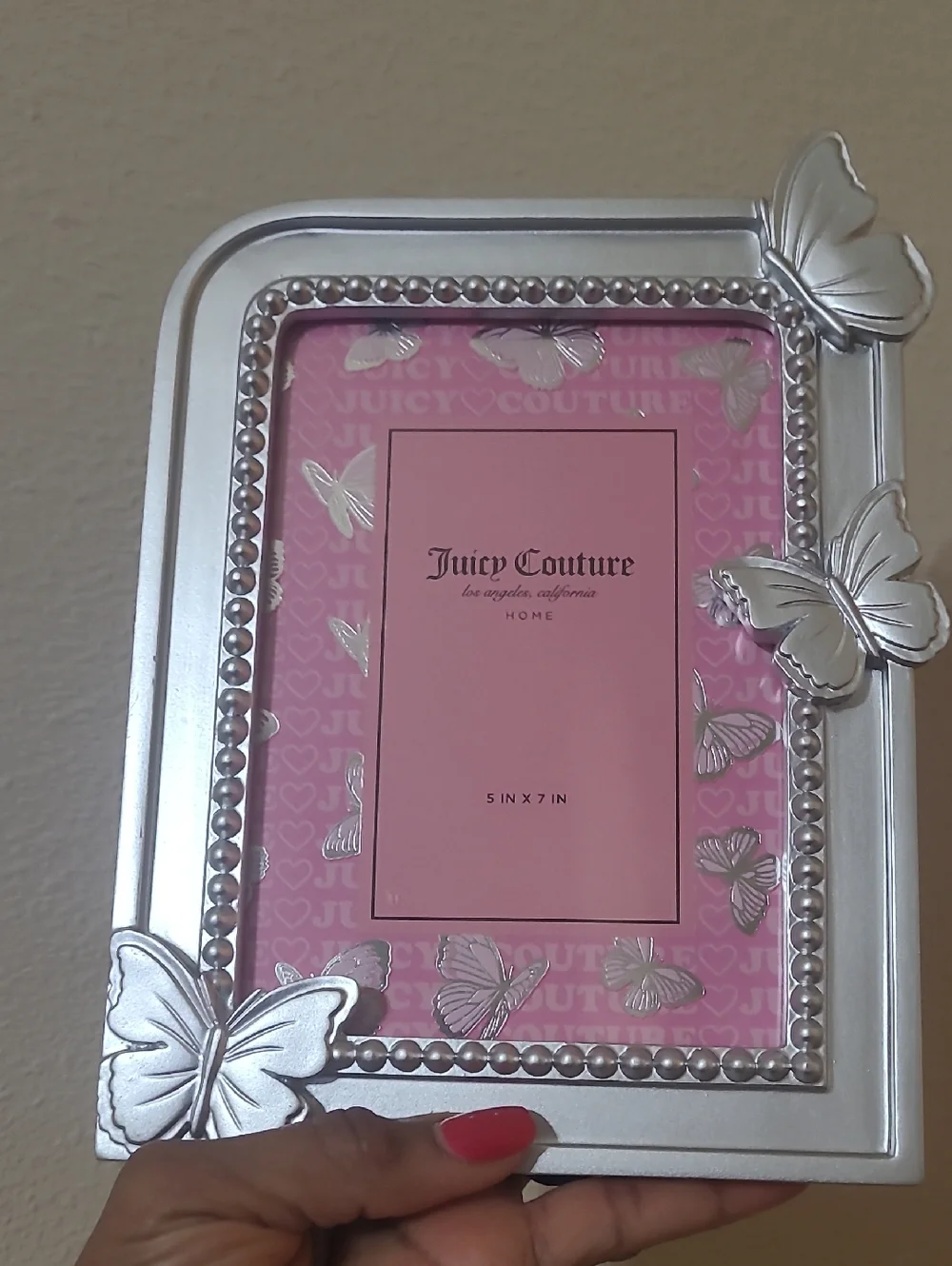 Juicy Couture Gold Tone Butterfly Photo Frame - 5x7